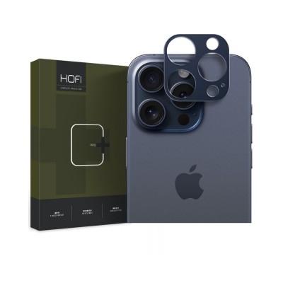Protectie Camera Din Otel Hofi Alucam Pro Compatibila Cu iPhone 15 Pro / 15 Pro Max, Albastru